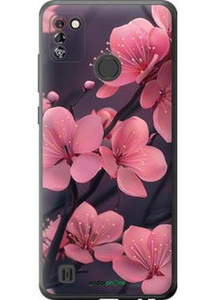 Чехол на tecno pop 4 pro bc3 пурпурная сакура "6075u-2444-2448"
