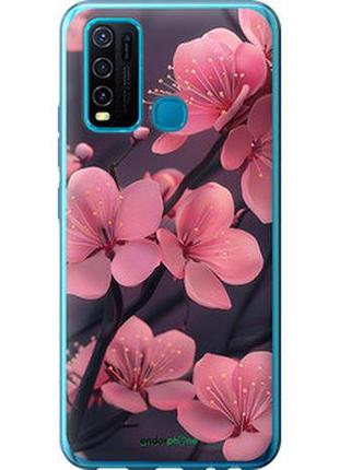 Чохол на vivo y30 пурпурова сакура "6075u-2154-2448"