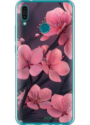 Чохол на huawei y9 2019 пурпурова сакура "6075u-1602-2448"