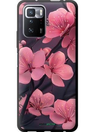 Чехол на xiaomi redmi note 10 pro 5g пурпурная сакура "6075b-3333-2448"