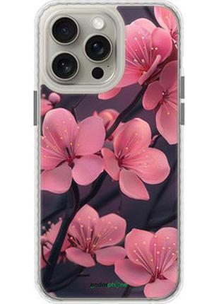Чохол на iphone 15 pro max пурпурова сакура "6075pc-3098-2448"