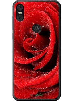 Чехол на motorola one красная роза "529u-1589-2448"