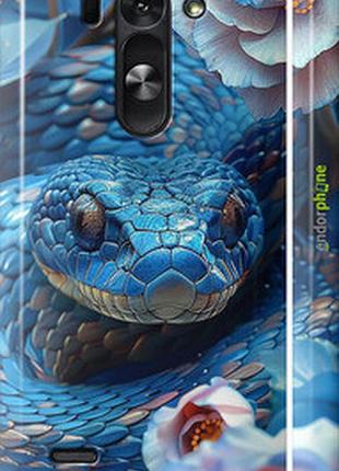 Чехол на lg g3s d724 blue snake "6079m-93-2448"