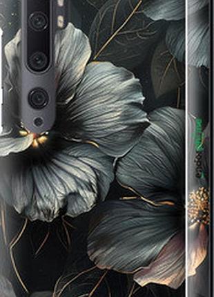 Чохол на xiaomi mi note 10 чорні квіти "6031m-1820-2448"
