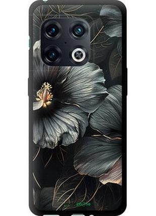 Чехол на oneplus 10 pro черные цветы "6031b-2588-2448"
