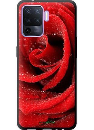 Чехол на oppo reno5 lite красная роза "529b-2312-2448"