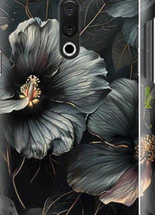 Чохол на meizu 15 plus чорні квіти "6031m-1473-2448"