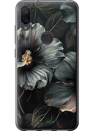 Чехол на xiaomi mi play черные цветы "6031u-1644-2448"