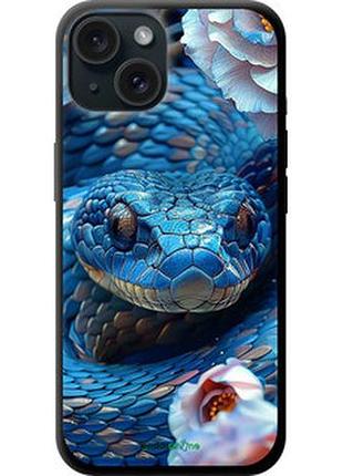 Чехол на iphone 15 blue snake "6079b-3075-2448"