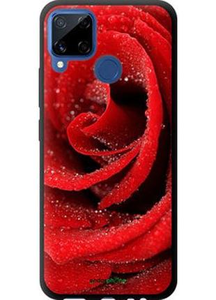 Чехол на realme c15 красная роза "529b-2063-2448"