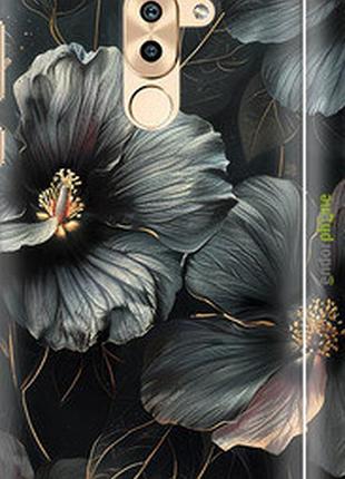 Чохол на huawei honor 6x чорні квіти "6031m-460-2448"