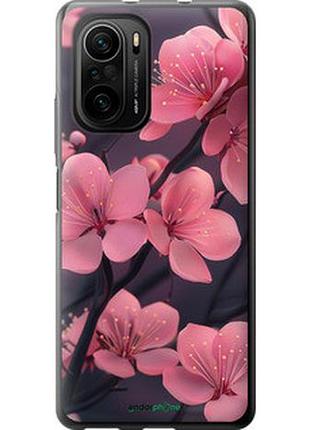 Чехол на xiaomi poco f3 пурпурная сакура "6075u-2280-2448"