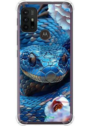 Чехол на motorola moto g10 blue snake "6079sp-2319-2448"