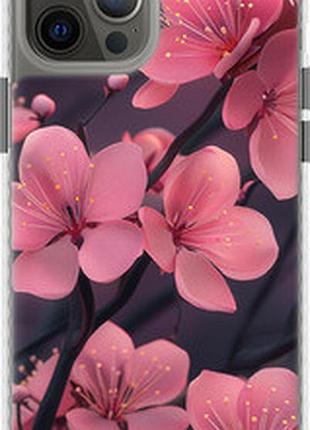 Чехол на iphone 12 pro max пурпурная сакура "6075pc-2054-2448"
