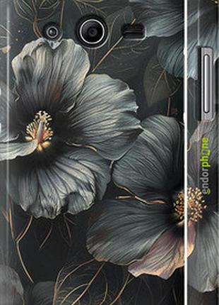 Чохол на samsung galaxy core 2 g355 чорні квіти "6031c-75-2448"