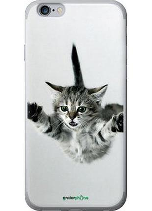 Чехол на iphone 6s plus летящий котёнок "2322t-91-2448"