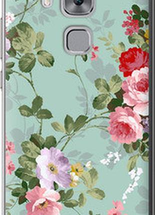 Чехол на huawei nova plus цветочные обои 2 "862u-961-2448"