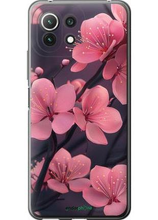 Чехол на xiaomi mi 11 lite пурпурная сакура "6075u-2281-2448"