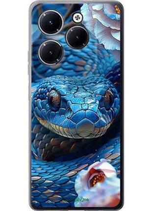 Чехол на infinix hot 40 pro blue snake "6079u-3736-2448"