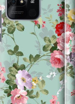 Чехол на xiaomi redmi 10c цветочные обои 2 "862m-2591-2448"