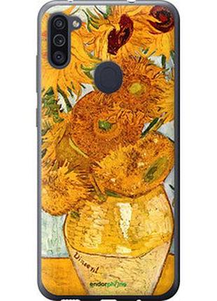 Чехол на samsung galaxy m11 m115f винсент ван гог. подсолнухи "162t-1905-2448"