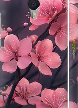 Чехол на meizu m3 note пурпурная сакура "6075m-256-2448"