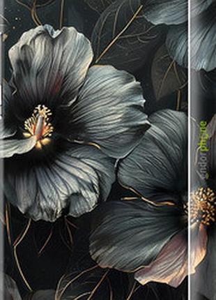 Чохол на huawei ascend p8 lite чорні квіти "6031m-126-2448"