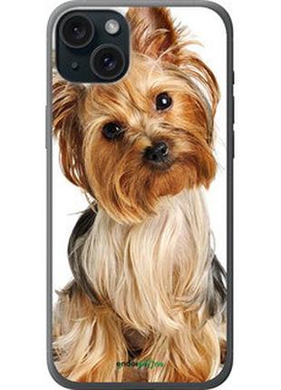 Чехол на iphone 15 plus йоркширский терьер с хвостиком "930u-3097-2448"