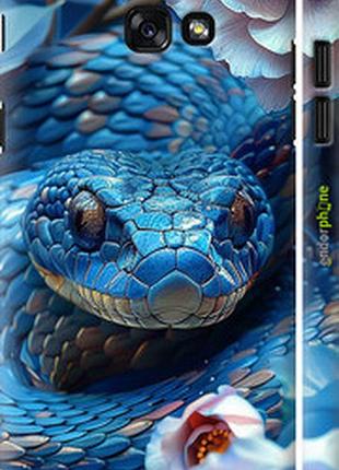 Чехол на samsung galaxy a7 (2017) blue snake "6079m-445-2448"