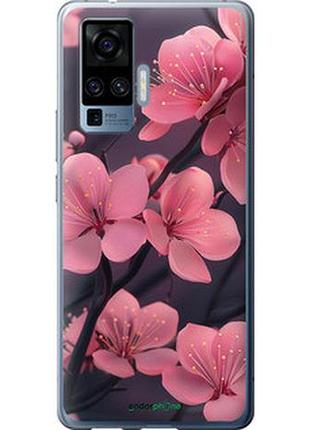 Чохол на vivo x50 pro пурпурова сакура "6075u-1956-2448"