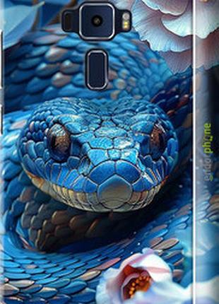Чехол на asus zenfone 3 ze520kl blue snake "6079m-449-2448"