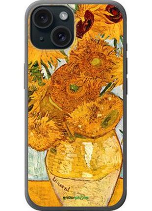 Чехол на iphone 15 винсент ван гог. подсолнухи "162u-3075-2448"