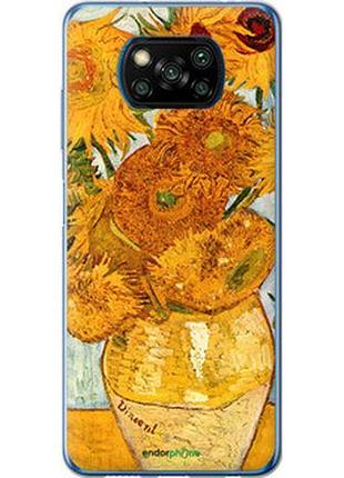 Чехол на xiaomi poco x3 pro винсент ван гог. подсолнухи "162u-2938-2448"