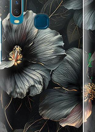 Чохол на vivo y15 чорні квіти "6031m-1791-2448"