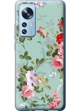 Чехол на xiaomi 12 цветочные обои 2 "862u-2555-2448"