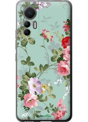 Чехол на xiaomi 12 lite цветочные обои 2 "862u-2579-2448"