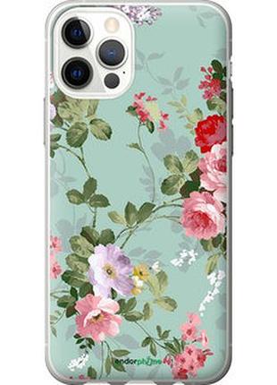 Чехол на iphone 12 pro цветочные обои 2 "862t-2052-2448"