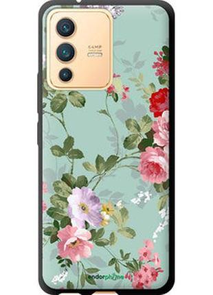 Чехол на vivo v23 цветочные обои 2 "862b-2642-2448"