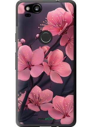 Чехол на google pixel 2 пурпурная сакура "6075t-1075-2448"
