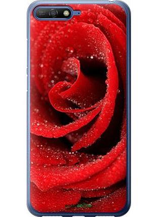 Чехол на huawei y6 2018 красная роза "529t-1637-2448"