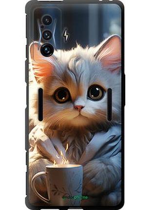 Чехол на xiaomi poco f4 gt white cat "5646b-2958-2448"