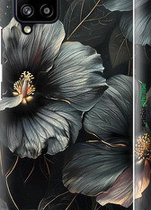 Чехол на samsung galaxy a42 a426b черные цветы "6031m-2098-2448"