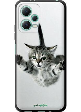 Чехол на xiaomi redmi note 12 5g летящий котёнок "2322b-2934-2448"