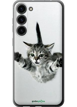 Чехол на samsung galaxy s23 plus летящий котёнок "2322u-2905-2448"