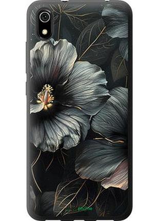 Чохол на xiaomi redmi 7a чорні квіти "6031u-1716-2448"