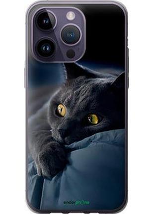 Чехол на iphone 14 pro max дымчатый кот "825u-2667-2448"