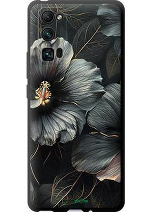 Чехол на huawei honor 30 pro черные цветы "6031b-1920-2448"