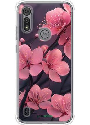 Чехол на motorola e6i пурпурная сакура "6075sp-2355-2448"