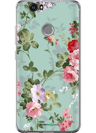 Чехол на huawei nova цветочные обои 2 "862t-439-2448"