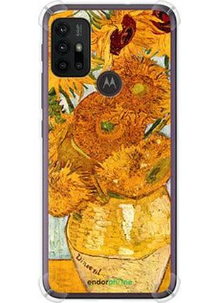 Чехол на motorola moto g10 винсент ван гог. подсолнухи "162sp-2319-2448"